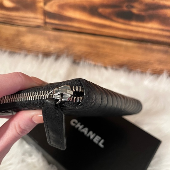 Chanel Full Zip Quilted Leather Long Wallet - Picture 7 of 13